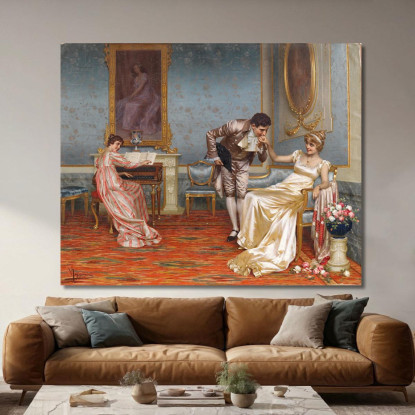 Il Corteggiatore Vittorio Reggianini vrg26 quadro stampato su tela