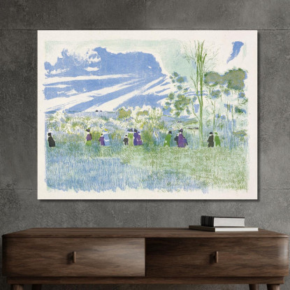 Attraverso I Campi Tavola Tre Da Paesaggi E Interni Édouard Vuillard evu3 quadro stampato su tela