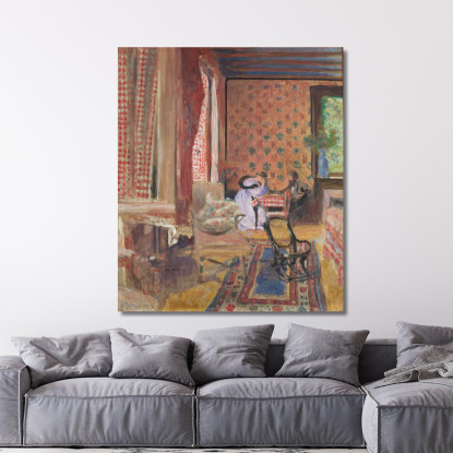 Al Gioco Da Tavolo Édouard Vuillard evu6 quadro stampato su tela