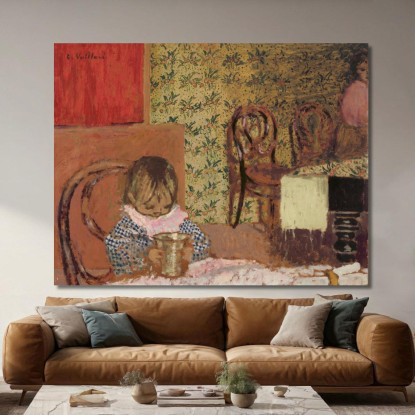 Bambino Con La Tazza Édouard Vuillard evu25 quadro stampato su tela