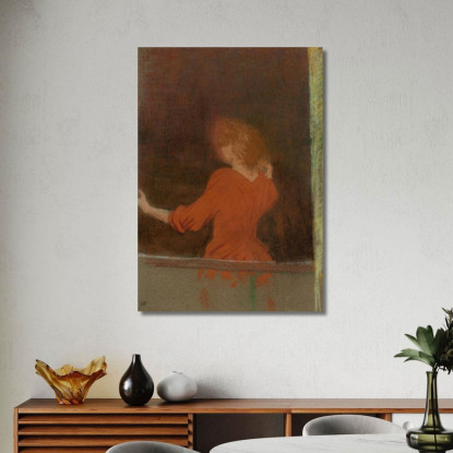 Donna In Rosso Édouard Vuillard evu27 quadro stampato su tela