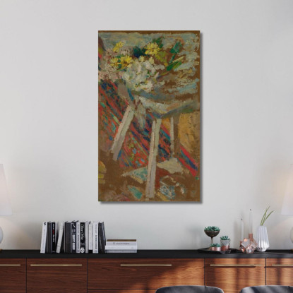 Fiori Su Uno Sgabello Édouard Vuillard evu29 quadro stampato su tela