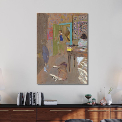 Interno A Saint-Jacut Édouard Vuillard evu35 quadro stampato su tela