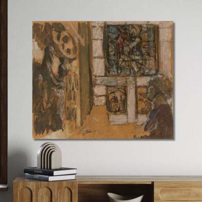 La Sala Del Medioevo Al Museo Delle Arti Decorative Édouard Vuillard evu57 quadro stampato su tela