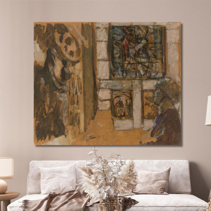 La Sala Del Medioevo Al Museo Delle Arti Decorative Édouard Vuillard evu57 quadro stampato su tela