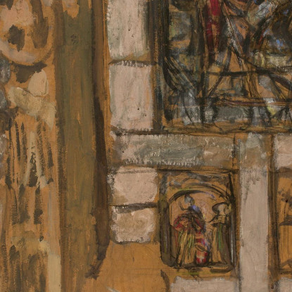 La Sala Del Medioevo Al Museo Delle Arti Decorative Édouard Vuillard evu57 quadro stampato su tela