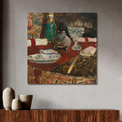 La Salsiera E Gli Anelli Per Tovaglioli Édouard Vuillard evu58 quadro stampato su tela