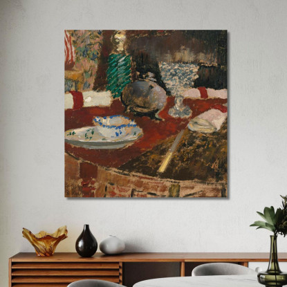 La Salsiera E Gli Anelli Per Tovaglioli Édouard Vuillard evu58 quadro stampato su tela
