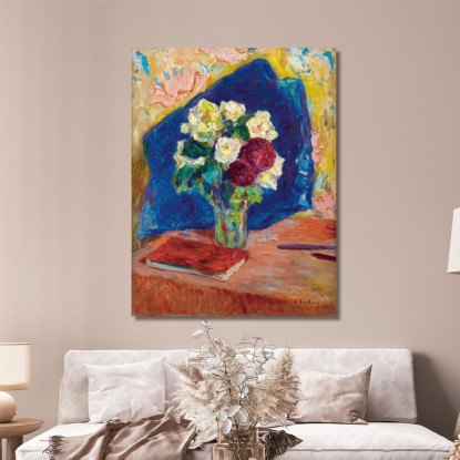 Il Bouquet E Il Libro Édouard Vuillard evu65 quadro stampato su tela