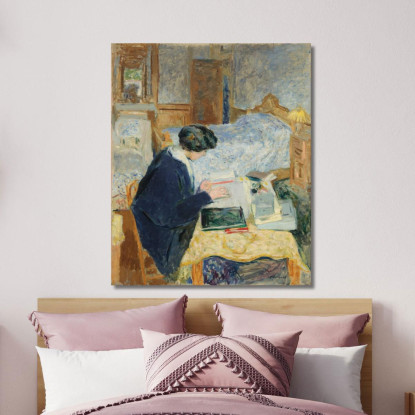 Lucy Hessel Leggendo Lucy Hessel Lisant Édouard Vuillard evu89 quadro stampato su tela