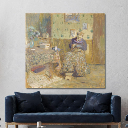 Madame Vuillard Cucito Édouard Vuillard evu112 quadro stampato su tela