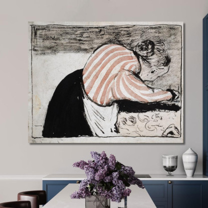 Vecchia Donna Che Apparecchia La Tavola Édouard Vuillard evu127 quadro stampato su tela