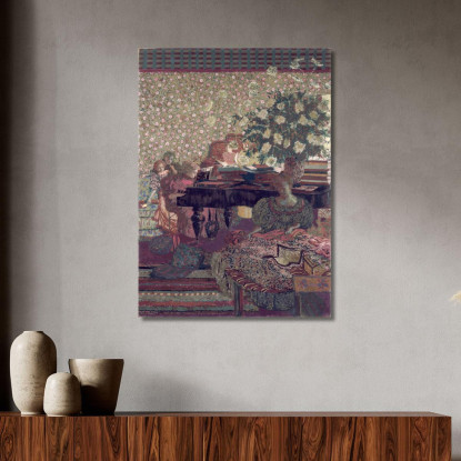 Personaggi In Un Interno. Musica Édouard Vuillard evu131 quadro stampato su tela