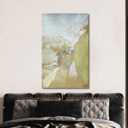 Percorso In Riva Al Mare A Vasouy Édouard Vuillard evu148 quadro stampato su tela