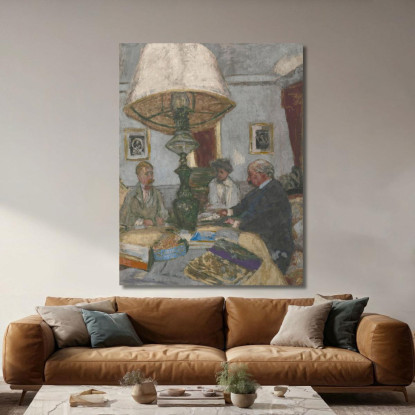 Sotto La Grande Lampada A Saint-Jacut Édouard Vuillard evu149 quadro stampato su tela