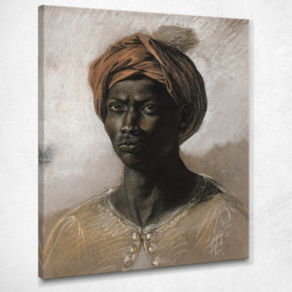 Ritratto Di Un Turco Con Turbante Eugène Delacroix edx93 quadro stampato su tela