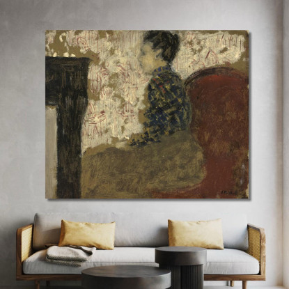 Donna Seduta Accanto Al Fuoco Édouard Vuillard evu179 quadro stampato su tela