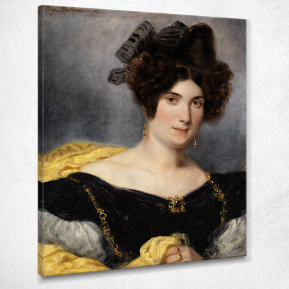 Ritratto Di Signora François Simon Eugène Delacroix edx97 quadro stampato su tela