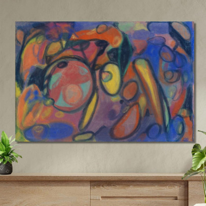 Composizione Con Cerchio Adolf Hölzel ahl32 quadro stampato su tela