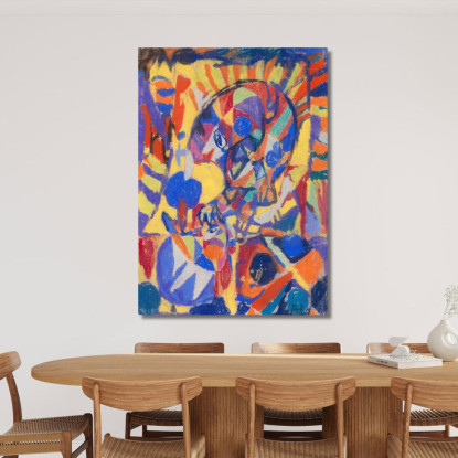 Composizione Adolf Hölzel ahl33 quadro stampato su tela