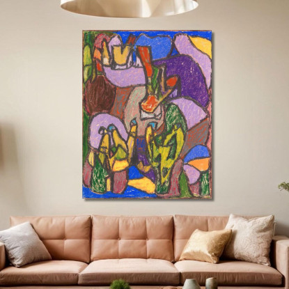 Figure Senza Titolo Adolf Hölzel ahl36 quadro stampato su tela