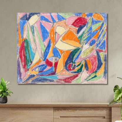 Senza Titolo 2 Adolf Hölzel ahl38 quadro stampato su tela