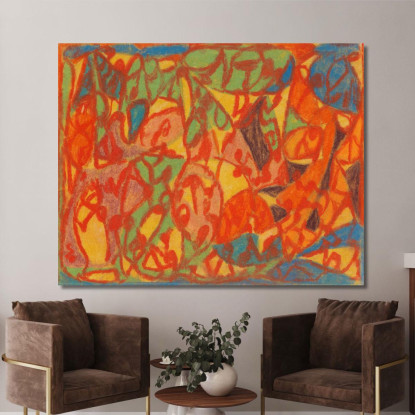 Senza Titolo 6 Adolf Hölzel ahl42 quadro stampato su tela