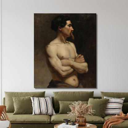 Studio 2 Dell'Accademia Dei Modelli Maschili Albert Edelfelt aed55 quadro stampato su tela