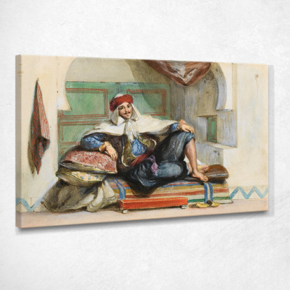 Sidi Abdallah Governatore Provinciale Della Reggenza Di Algeri Rue Amour Eugène Delacroix edx109 quadro stampato su tela