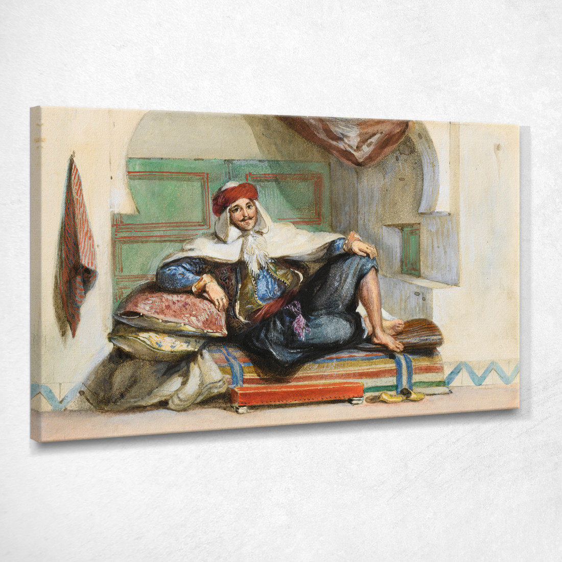 Sidi Abdallah Governatore Provinciale Della Reggenza Di Algeri Rue Amour Eugène Delacroix edx109 quadro stampato su tela