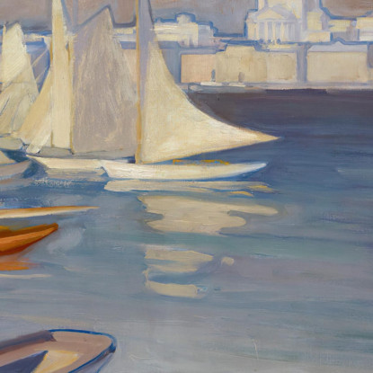 Il Porto Nyländska Jaktklubben Di Helsinki Albert Edelfelt aed135 quadro stampato su tela