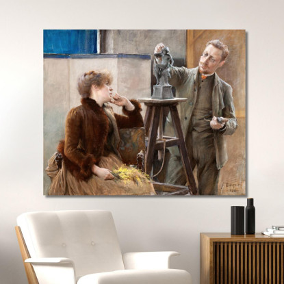 Lo Scultore Ville Vallgren E Sua Moglie Albert Edelfelt aed138 quadro stampato su tela