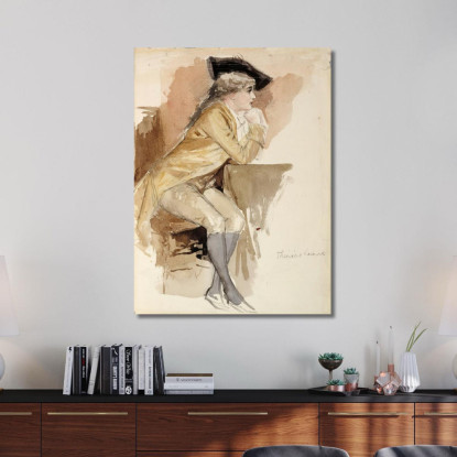 Thérèse Lainville Vestita Come Nel Xviii Secolo Albert Edelfelt aed141 quadro stampato su tela