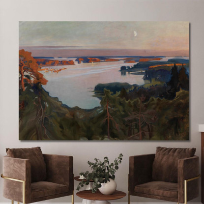 Vista Su Haikko Albert Edelfelt aed145 quadro stampato su tela