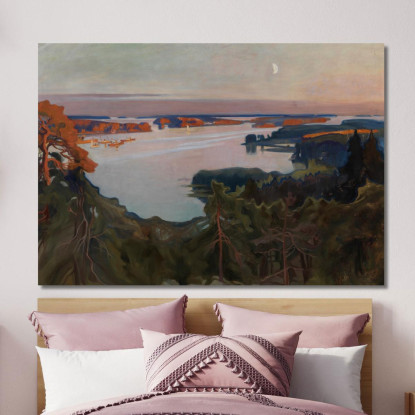 Vista Su Haikko Albert Edelfelt aed145 quadro stampato su tela