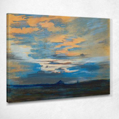 Tramonto 2 Eugène Delacroix edx120 quadro stampato su tela