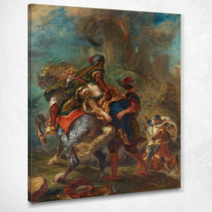 Il Rapimento Di Rebecca Eugène Delacroix edx124 quadro stampato su tela