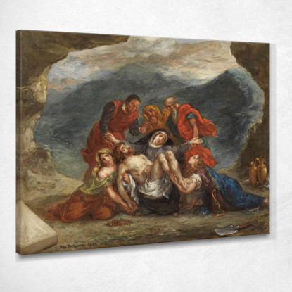 Il Lutto Di Cristo Eugène Delacroix edx135 quadro stampato su tela