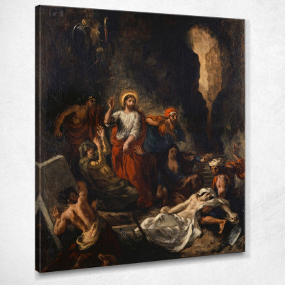 La Resurrezione Di Lazzaro Eugène Delacroix edx138 quadro stampato su tela