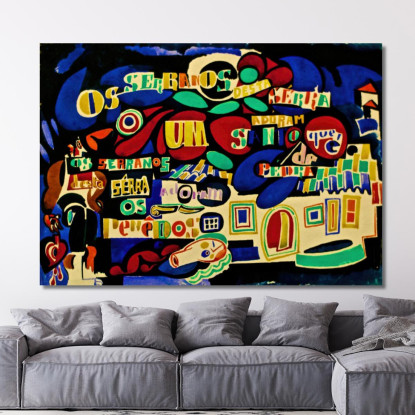 Poesia Di Serrana A Colori Amadeo de Souza-Cardoso asc18 quadro stampato su tela