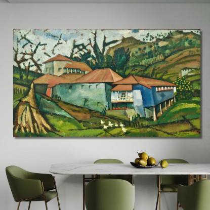 Piccola Casa Sul Fiume Amadeo de Souza-Cardoso asc19 quadro stampato su tela