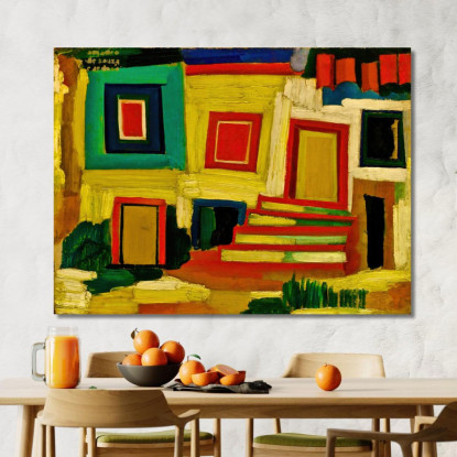 Il Paesaggio Della Piccola Casa Luminosa Amadeo de Souza-Cardoso asc25 quadro stampato su tela