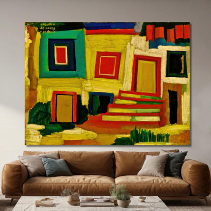 Il Paesaggio Della Piccola Casa Luminosa Amadeo de Souza-Cardoso asc25 quadro stampato su tela