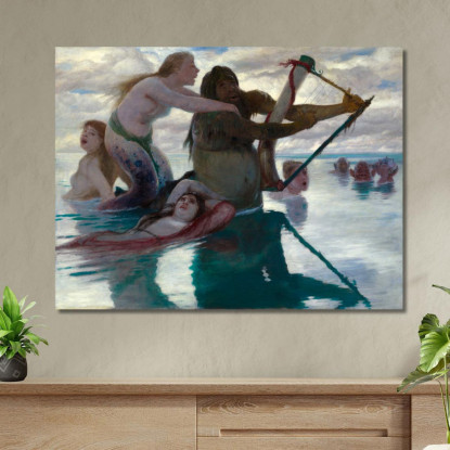 Nel Mare Arnold Böcklin abk17 quadro stampato su tela