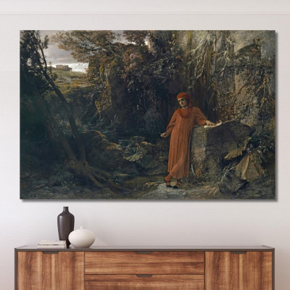 Petrarca Alla Sorgente Di Vaucluse Arnold Böcklin abk38 quadro stampato su tela
