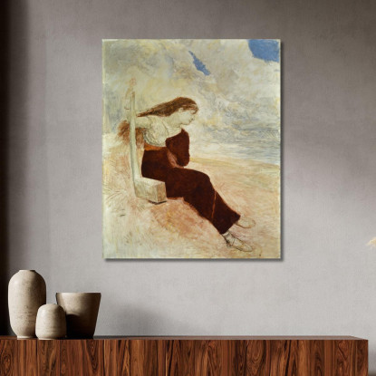 Saffo Calipso Arnold Böcklin abk55 quadro stampato su tela