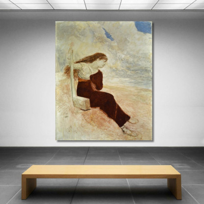 Saffo Calipso Arnold Böcklin abk55 quadro stampato su tela