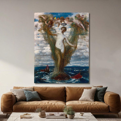 Venere Anadiomene Arnold Böcklin abk73 quadro stampato su tela