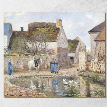 Uno Stagno A Ennery 1874 Digi Camille Pissarro cps5 quadro stampato su tela