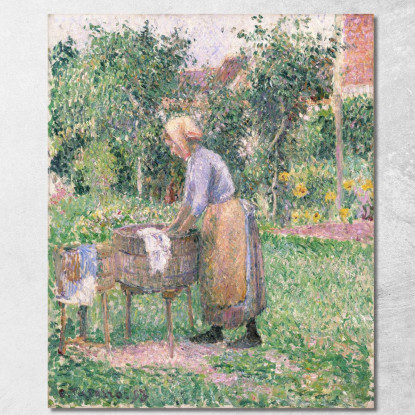 Una Lavandaia A Éragny 1893 Camille Pissarro cps8 quadro stampato su tela